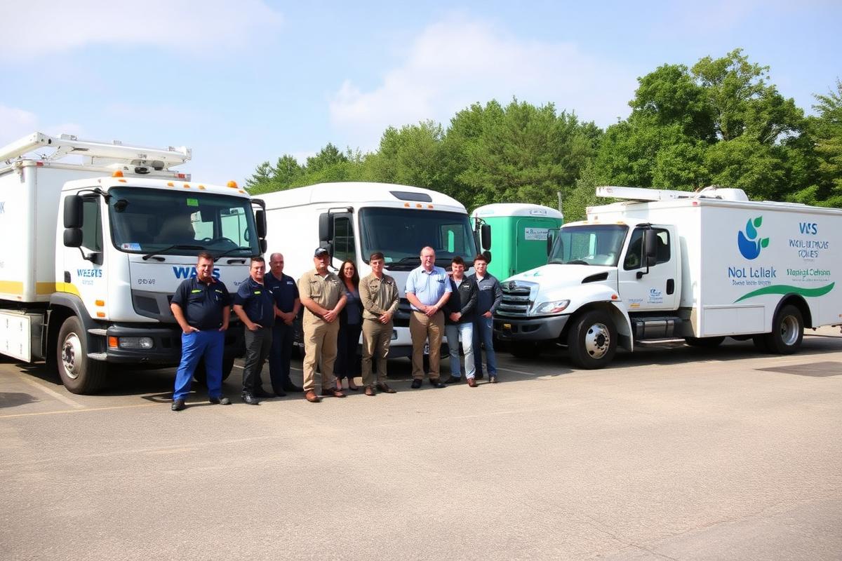 Dominicvaro Co. team and service trucks
